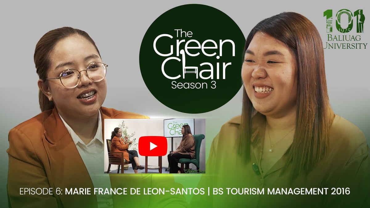 #TheGreenChair Season 3 Episode 6 | Marie France de Leon-Santos | BS Tourism Management 2016